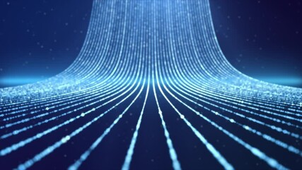 Wall Mural - abstract internet data light stripe flowing in cyberspace, network information communication technol