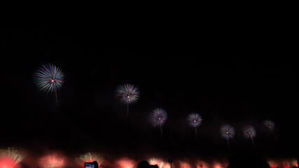 fireworks in the night sky