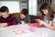 © Gemütlichkeit - kids writing valentine's day cards