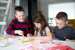 © Gemütlichkeit - kids writing valentine's day cards