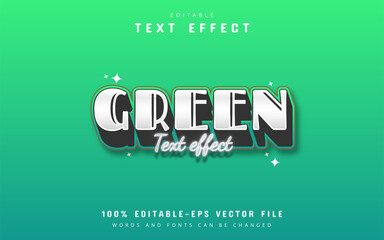 Wall Mural - Green text, 3d green gradient style text effect