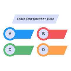 Wall Mural - download this premium vector of multiple choice question