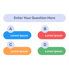 Wall Mural - 
Download this premium vector of multiple choice question
