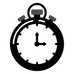 Wall Mural - 
Stopwatch flat style icon, editable chronometer vector 
