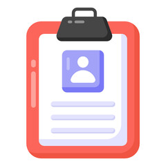 Wall Mural - 
Resume under magnifying glass, search cv icon


