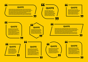 Leinwandbilder - Quote box frame, speech bubbles templates and communication quote frames