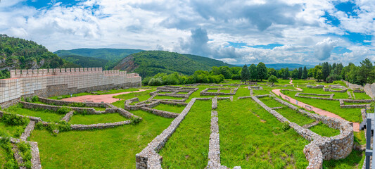 Ruins of Krakra fortress in Bulgarian town Pernik