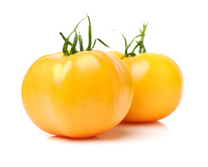 Wall Mural - yellow tomato isolated on white background