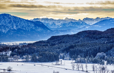 Canvas Print - landscape near benediktbeuern in bavaria