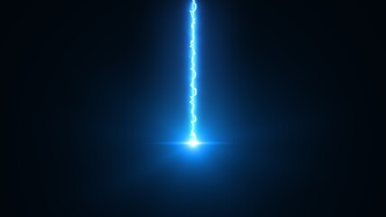 laser beam falls from top to bottom, 3d rendering backdrop. computer generated an electric discharge