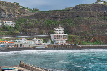 Wall Mural - Puerto de Santiago, town view with buildings, Tenerife, Canary island