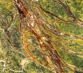 Wall Mural - surface of the marble with green tint