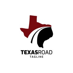 Texas road logo design illustration vector template