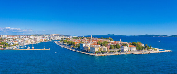 Wall Mural - Aerial view of Croatian town Zadar