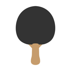 Sport ping pong paddle tennis game racket competition play equipment. Isolated ping pong object icon sign paddle. Table tennis handle rubber club simple sporting emblem game racket icon