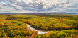 Awesome aerial view of Bonanza Falls during Autumn on the Big Iron River -  near Silver City and Porcupine Mountains Wilderness State Park - Michigan Upper Peninsula