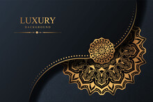 Luxury Mandala Background With Golden Arabesque Pattern Arabic Islamic East Style.decorative Mandala For Print, Poster, Cover, Brochure, Flyer, Banner.