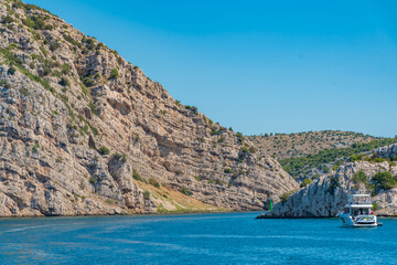 Wall Mural - Picturesque Krka river situated in a rocky valley in Croatia