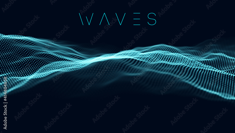 Music wave background. Vector sound wave abstract background. Big data ...