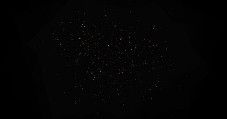 Wall Mural - powerful explosion bursting with flying pieces + alpha. 4k vfx element black background.
