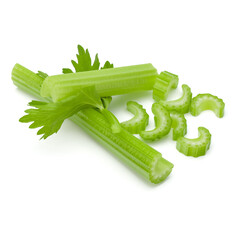 Sticker - Celery stalk bunch isolated om white background cut out..