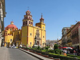 Fototapeta Miasto - old town square of Guanajuato, Mexico