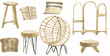 © Lyubov - boho style watercolor furniture set