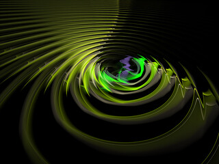Wall Mural - abstract fractal spiral background, computer-generated illustration.