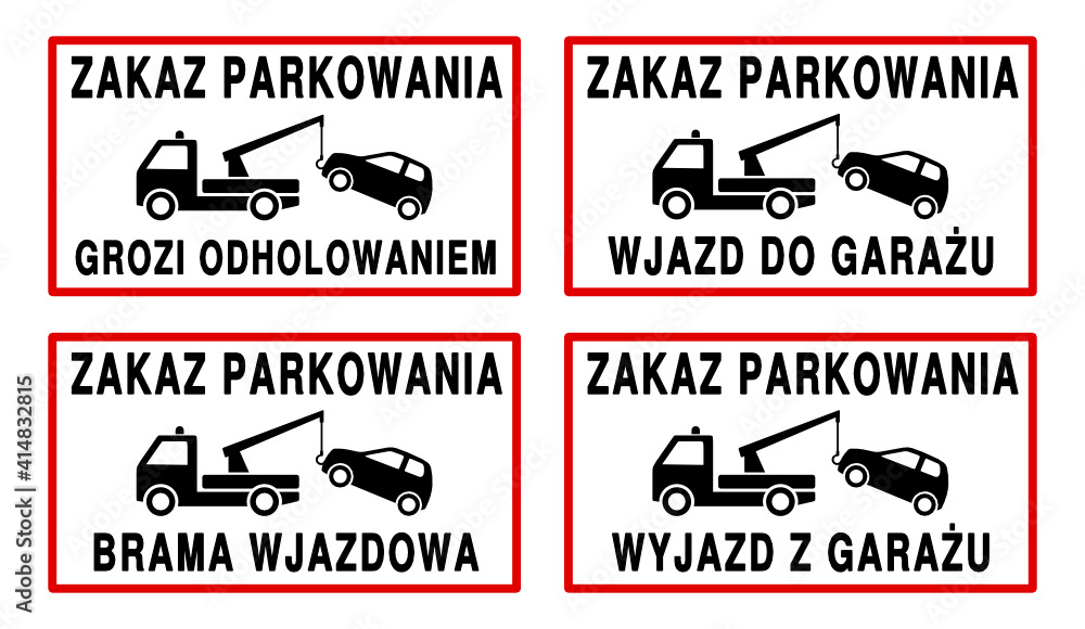 znak zakaz parkowania - obrazy, fototapety, plakaty 