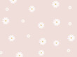 Daisy vector pattern. Stylish daisy flower pastel pattern. 
