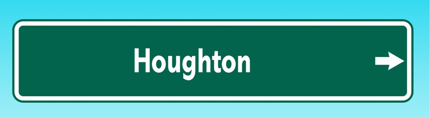 Wall Mural - Houghton Road Sign