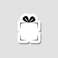 Sticker - Illustration of gift box sticker icon on white background