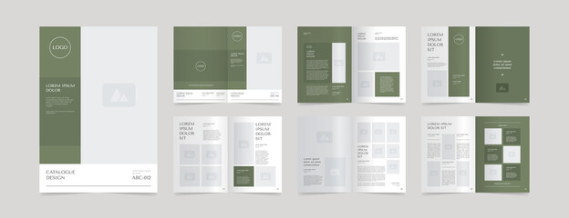 Wall Mural - modern green catalogue layout design template
