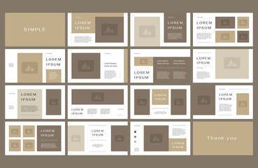 Wall Mural - powerpoint and keynote presentation slides design template
