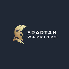 Wall Mural - spartan warrior logo vector modern simple abstract concepts