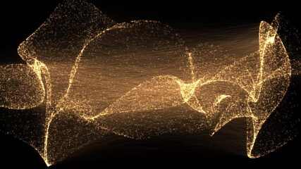 Wall Mural - 4k animated background with golden particles