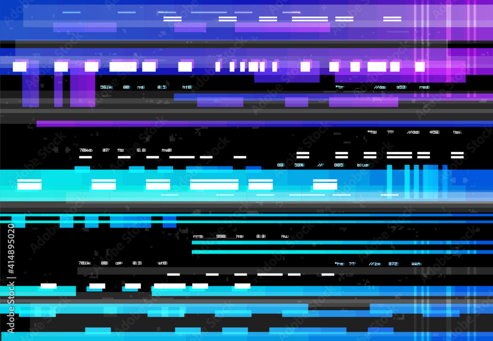 Abstract background with glitch effect, vector glitched distortion ...
