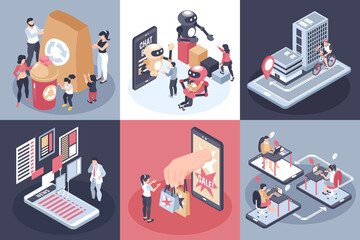 Poster - Isometric Global Consumer Trends Design Concept Set