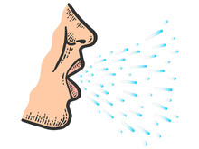 Transmission, Respiratory Droplet Generates During Cough And Sneezes.