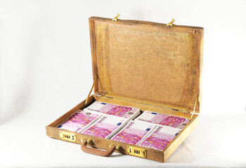 Wall Mural - Suitcase Full of Banknotes