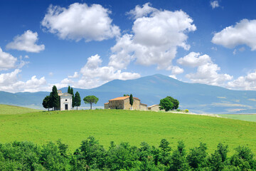 Wall Mural - mountain landscape, view of green slopes