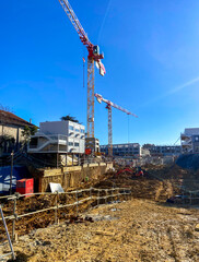 Canvas Print - Chantier de construction à Bordeaux, Gironde