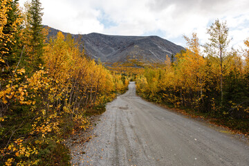 Beautiful landscape of the khibiny mountains