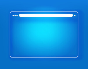 Aufkleber - Simple flat browser window vector illustration. Template for a content