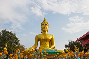 Sticker - Golden Buddha statue in Pattaya, Thailand