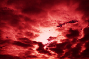 Wall Mural - abstract dark red background. dramatic red sky. fantastic sunset background with copy space for desi