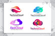© RobbyAlfiansyah - Cloud Data Vector logo for technology data and software service with modern color and style concept.