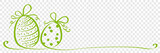 Fototapeta Sport - Hand drawn easter eggs calligraphy ribbon on transparent background vector illustration