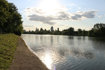 Russia Moscow. View from the river to the Izmailovsky Kremlin.