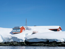 Snow Covers The Argentine Research Base In The Melchior Islands, Dallmann Bay